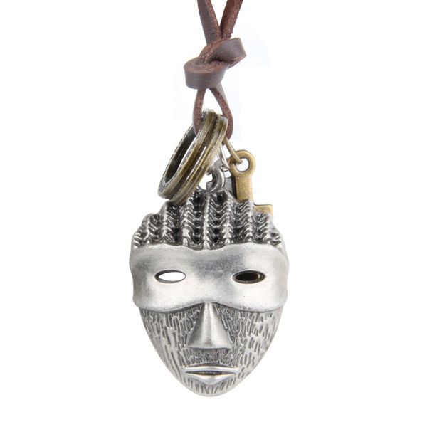 pendant necklaces niuyitid vintage mask necklace & men's leather rope neckless male wholesale collier collares uzun kolye, Silver
pendant necklaces niuyitid vintage mask necklace & men's leather rope neckless male wholesale collier collares uzun kolye, Silver