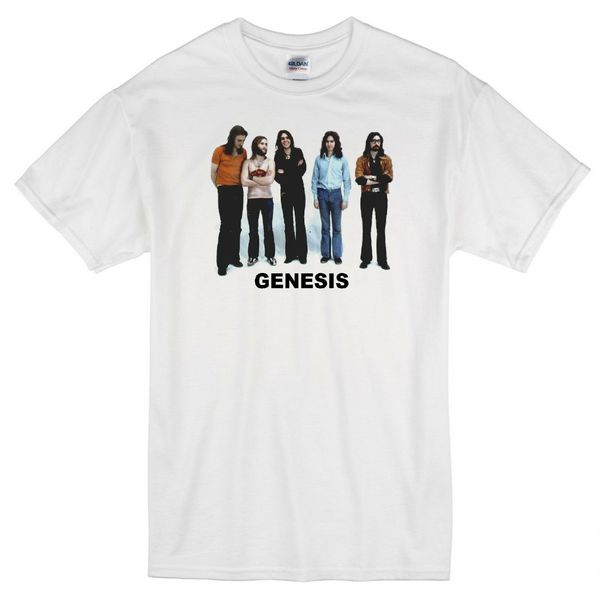 genesis peter gabriel phil collins retro album music white t-shirt