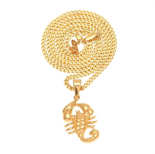 street fashion hip hop gold stainless steel plated gold scorpio chain pendant necklace exaggeration men's punk rock necklace, Silver
street fashion hip hop gold stainless steel plated gold scorpio chain pendant necklace exaggeration men's punk rock necklace, Silver