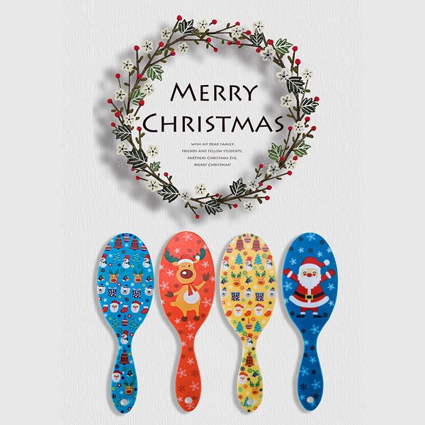 hair brushes cartoon santa elk style anti-knotting antistatic airbag massage oval comb selling, Silver
hair brushes cartoon santa elk style anti-knotting antistatic airbag massage oval comb selling, Silver