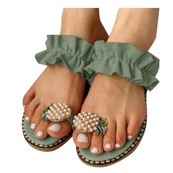 ladies sandals summer casual sandals women's flat toe pineapple pearl bohemian casual shoes beach sandal slippers sandalia 4.22, Black
ladies sandals summer casual sandals women's flat toe pineapple pearl bohemian casual shoes beach sandal slippers sandalia 4.22, Black