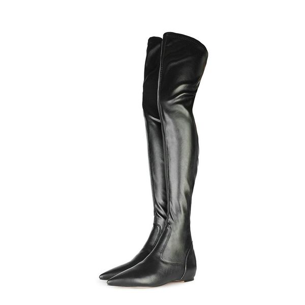 women microfiber leather over the knee boots punk motorcycle boots night club shoes woman new low heels, Black
women microfiber leather over the knee boots punk motorcycle boots night club shoes woman new low heels, Black