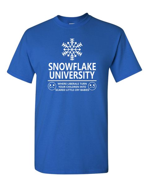 snowflake university where liberals turn children into babies men's t shirt t-shirt cotton men short sleeve tee shirts
snowflake university where liberals turn children into babies men's t shirt t-shirt cotton men short sleeve tee shirts