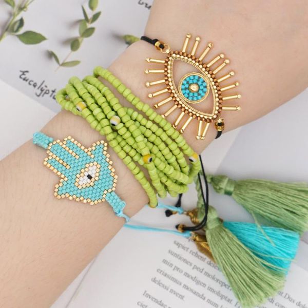 go2boho браслеты женщина ювелирных изделий браслета миюки хамса руки турецкого сглаз pulseras mujer moda бисер регулируемый tasseal armband, Golden;silver
go2boho браслеты женщина ювелирных изделий браслета миюки хамса руки турецкого сглаз pulseras mujer moda бисер регулируемый tasseal armband, Golden;silver