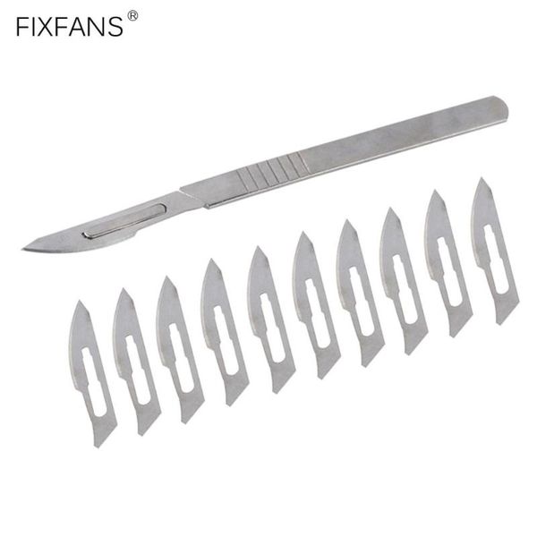 1set 10pcs 11# / 23# carbon steel scalpel blades + 1pc 3# / 4# stainless steel handle for pcb circuit board repair tool
1set 10pcs 11# / 23# carbon steel scalpel blades + 1pc 3# / 4# stainless steel handle for pcb circuit board repair tool