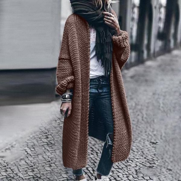 women's knits & tees women long cardigan solid loose knit sweater casual oversized jacket coat autumn winter 2021, White
women's knits & tees women long cardigan solid loose knit sweater casual oversized jacket coat autumn winter 2021, White