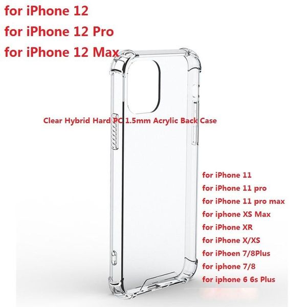 transparent hybrid hard pc acrylic case for iphone 6 6s 7 8 plus x xs xr 11 pro 12 pro max soft frame bumper shockproof cover shell
transparent hybrid hard pc acrylic case for iphone 6 6s 7 8 plus x xs xr 11 pro 12 pro max soft frame bumper shockproof cover shell