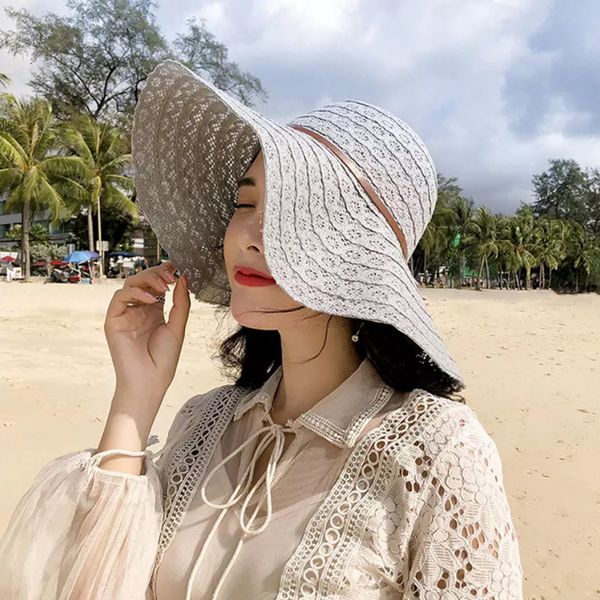 1pc lace sun hat beach hat holiday outdoor summer wide brim sun block bucket elegant women hats summer beach holiday caps, Blue;gray
1pc lace sun hat beach hat holiday outdoor summer wide brim sun block bucket elegant women hats summer beach holiday caps, Blue;gray