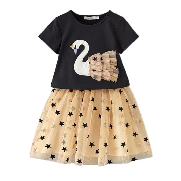 girls clothing sets summer baby girl embroidered swan cartoon unicorn t-shirt and skirt suit kids short sleeve clothes sets, White
girls clothing sets summer baby girl embroidered swan cartoon unicorn t-shirt and skirt suit kids short sleeve clothes sets, White