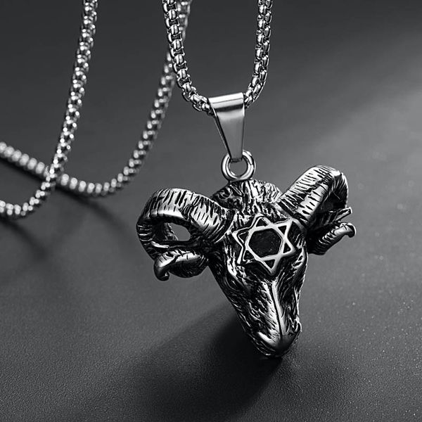 chains valily vintage 316 stainless steel david star goat necklace nordic religion symbol sheep head pendant &necklaces jewelry, Silver
chains valily vintage 316 stainless steel david star goat necklace nordic religion symbol sheep head pendant &necklaces jewelry, Silver