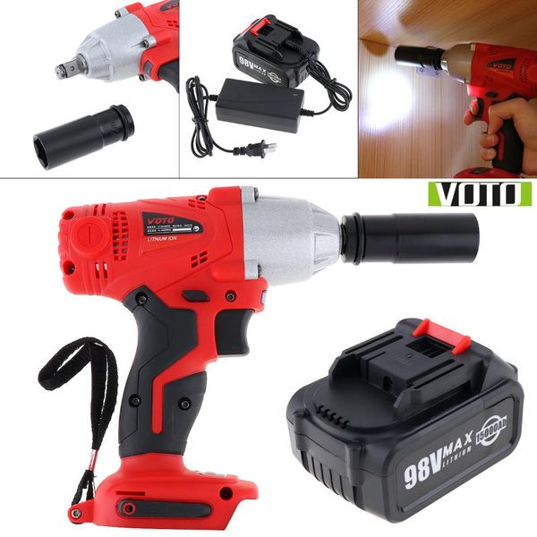 voto ac 100 - 240v cordless 98v two-speed impact electric wrench with max lithium battery and power display light for car repair
voto ac 100 - 240v cordless 98v two-speed impact electric wrench with max lithium battery and power display light for car repair