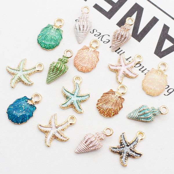 1pack ocean starfish shell conch enamel charms for women necklace pendant beads fit bracelet diy jewelry accessory, Bronze;silver
1pack ocean starfish shell conch enamel charms for women necklace pendant beads fit bracelet diy jewelry accessory, Bronze;silver