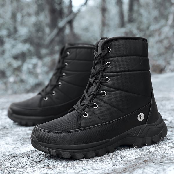 snow boots for men and women winter shoes warm plush inside waterproof fabric mid-calf boots plus size large 36-46, Black
snow boots for men and women winter shoes warm plush inside waterproof fabric mid-calf boots plus size large 36-46, Black