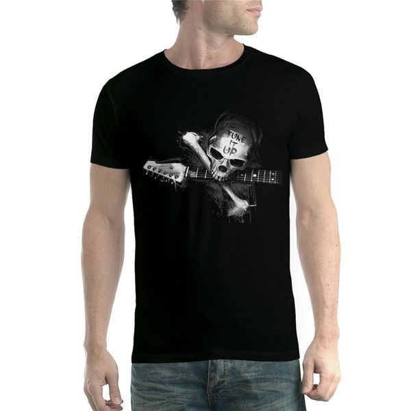 skull guitar rock music mens t-shirt xs-3xl men women tee shirt