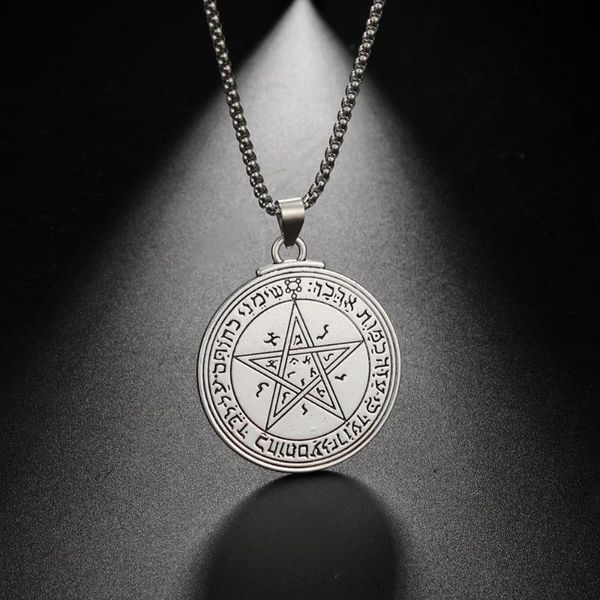 dawapara talisman of love pentacle key of solomon wicca necklace adjustable rope, Silver
dawapara talisman of love pentacle key of solomon wicca necklace adjustable rope, Silver