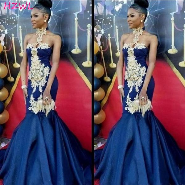 2021 dark navy blue mermaid evening dresses long halter lace appliques african prom party gowns dresses robe de soiree, Black;red
2021 dark navy blue mermaid evening dresses long halter lace appliques african prom party gowns dresses robe de soiree, Black;red