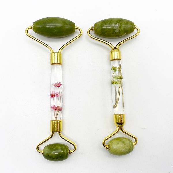 noisy acrylic handle natural dark green jade roller green jade massage roller for face and body use
noisy acrylic handle natural dark green jade roller green jade massage roller for face and body use