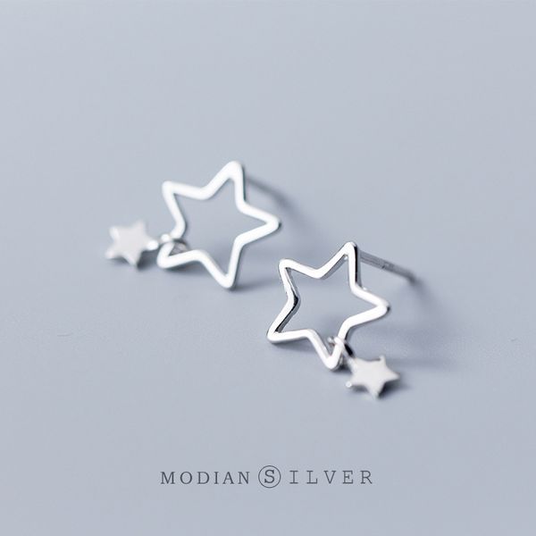 modian exquisite brand swing stars charm party jewelry solid 925 sterling silver fashion stud earrings for women silver present, Golden;silver
modian exquisite brand swing stars charm party jewelry solid 925 sterling silver fashion stud earrings for women silver present, Golden;silver