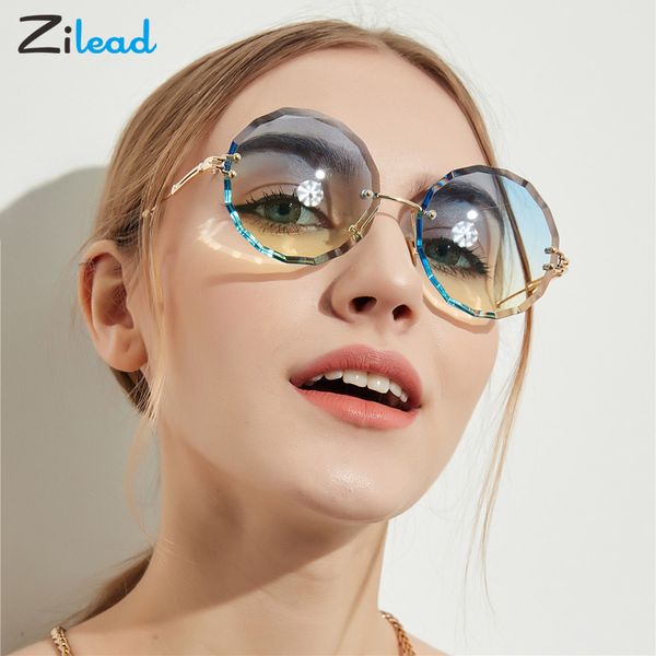 sunglasses zilead round women rimless diamond-cut retro glasses transparent tinted lenses brand designer colorful eyewear, White;black
sunglasses zilead round women rimless diamond-cut retro glasses transparent tinted lenses brand designer colorful eyewear, White;black