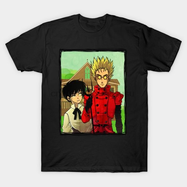 men tshirt american trigun anime t shirt printed t-shirt tees top