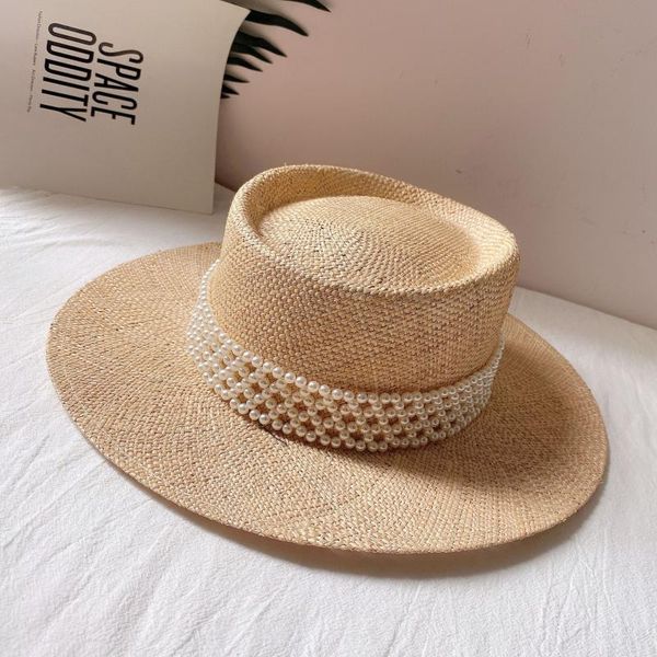 stingy brim hats 202106-shi japanese elegance manual treasure grass weaving pearl ribbon lady fedoras cap women panama jazz outdoor hat, Blue;gray
stingy brim hats 202106-shi japanese elegance manual treasure grass weaving pearl ribbon lady fedoras cap women panama jazz outdoor hat, Blue;gray