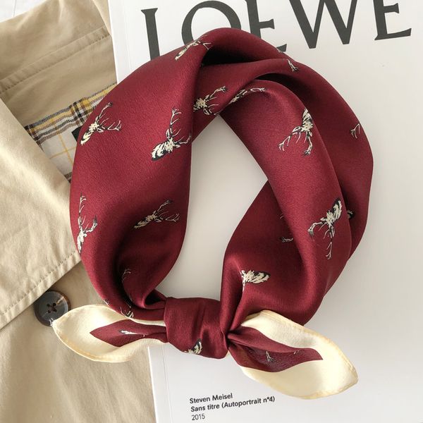 scarves women fashion animal deer printed christmas present bag head decoration 53x53cm small square 100% silk scarf skinny, Blue;gray
scarves women fashion animal deer printed christmas present bag head decoration 53x53cm small square 100% silk scarf skinny, Blue;gray