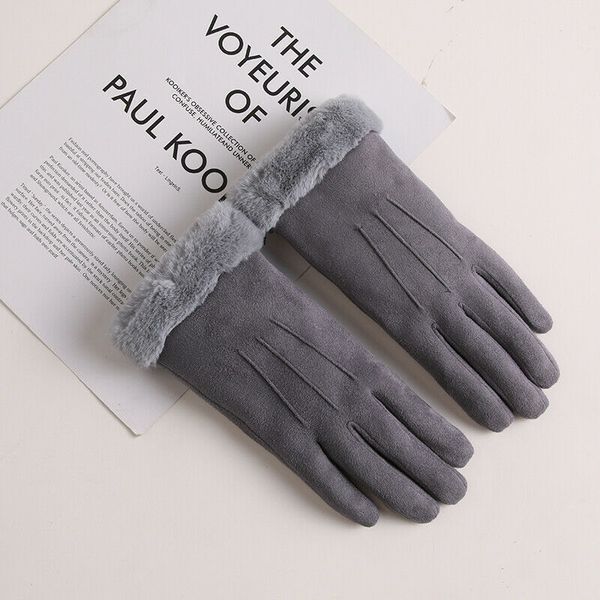 five fingers gloves hirigin women girl winter outwear casual soft suede warm touch screen fleece lined driving 5 colors, Blue;gray
five fingers gloves hirigin women girl winter outwear casual soft suede warm touch screen fleece lined driving 5 colors, Blue;gray