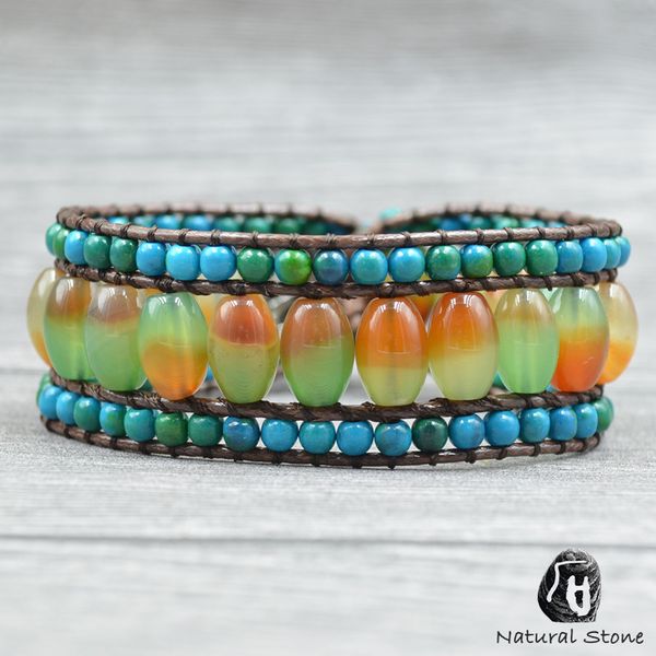 natural stone bracelet men women boho multi stand tube beads waxed cord wrap bracelet bohemia jewelry gifts, Golden;silver
natural stone bracelet men women boho multi stand tube beads waxed cord wrap bracelet bohemia jewelry gifts, Golden;silver