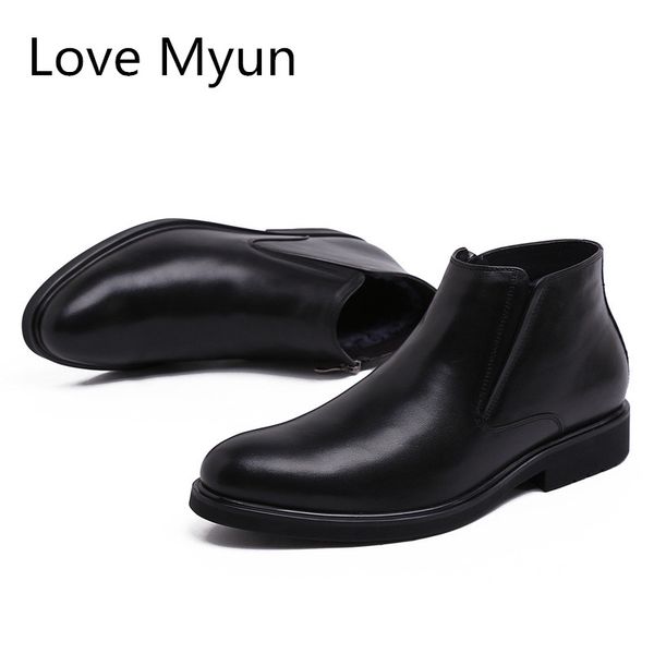 wool genuine leather ankle boots men winter snow boots round toe real leather work warm high men shoes plus size 38 44, Black
wool genuine leather ankle boots men winter snow boots round toe real leather work warm high men shoes plus size 38 44, Black