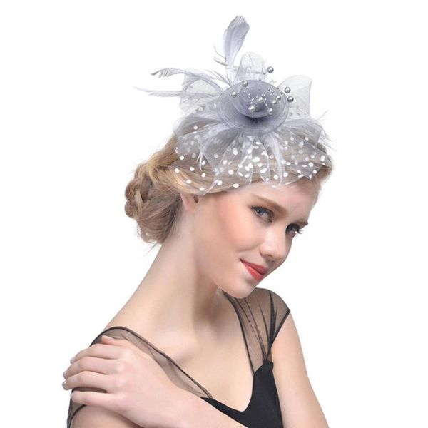 flower cocktail party headwear feather fascinators hat for girls and women, Blue;gray
flower cocktail party headwear feather fascinators hat for girls and women, Blue;gray