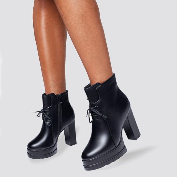 gigifox 2020 high heels fashion platform lace up women shoes party ladiies ankle boots female, Black
gigifox 2020 high heels fashion platform lace up women shoes party ladiies ankle boots female, Black
