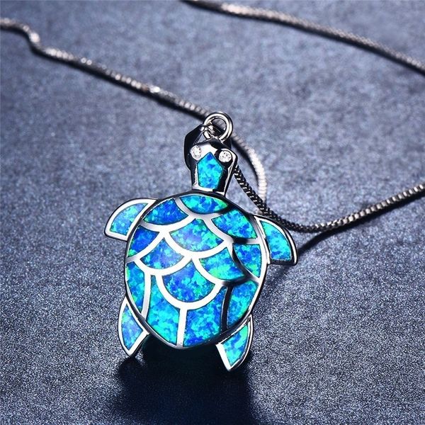 boho female blue opal turtle necklaces silver plated filled wedding necklaces pendants for women fashion animal jewelry gifts
boho female blue opal turtle necklaces silver plated filled wedding necklaces pendants for women fashion animal jewelry gifts