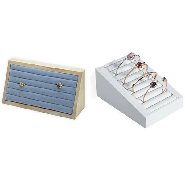 elastic pu leather bangle ring tray jewelry display tray white & wooden flannel jewelry display storage box, Pink;blue
elastic pu leather bangle ring tray jewelry display tray white & wooden flannel jewelry display storage box, Pink;blue