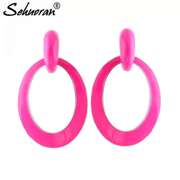 sehuoran dangle earrings for woman multiple colors zinc alloy oil cover in surface oval pendants earring jewelry drop earrings, Silver
sehuoran dangle earrings for woman multiple colors zinc alloy oil cover in surface oval pendants earring jewelry drop earrings, Silver