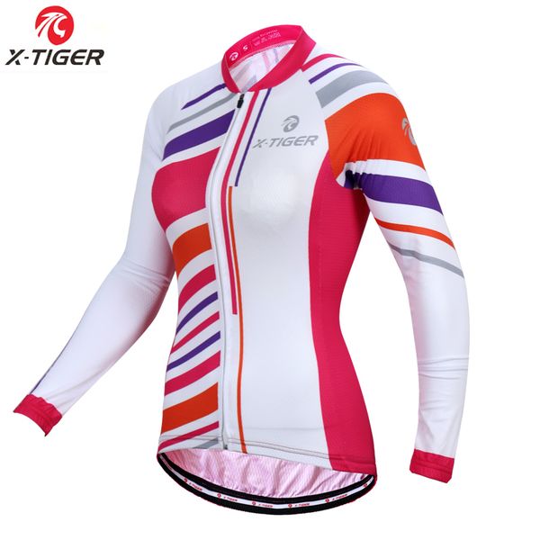 racing jackets x-tiger anti-uv women cycling jersey autumn breathable bike clothes shirt bicycle clothing, Black;red 
racing jackets x-tiger anti-uv women cycling jersey autumn breathable bike clothes shirt bicycle clothing, Black;red