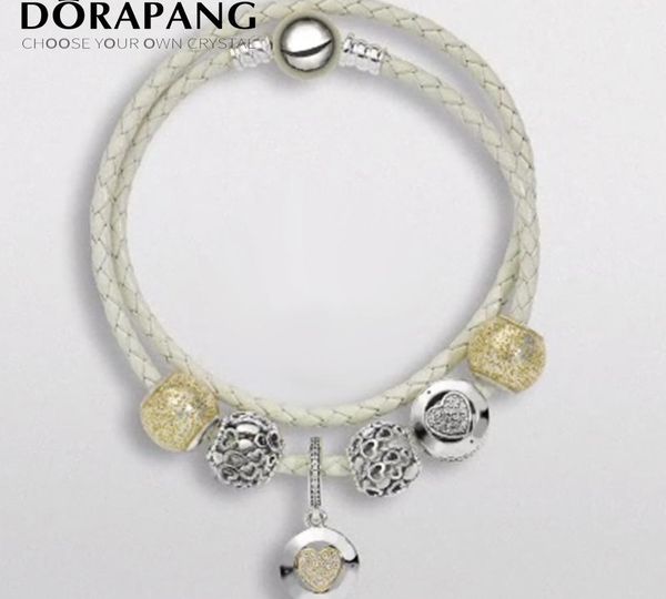 dorapang 2017 100% 925 sterling silver hand catenary suit clear cz charm bead essence bracelets diy for women99, Golden;silver
dorapang 2017 100% 925 sterling silver hand catenary suit clear cz charm bead essence bracelets diy for women99, Golden;silver