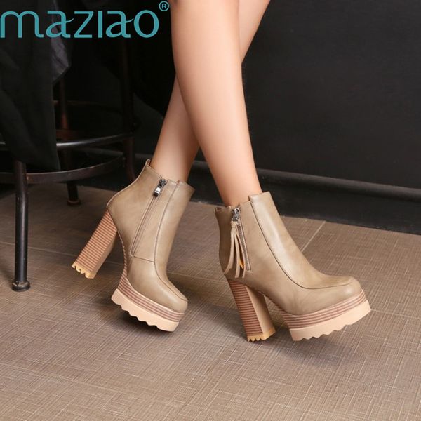 boots platform shoes woman high-heeled ankle zipper women's thick with fashion classic women maziao, Black
boots platform shoes woman high-heeled ankle zipper women's thick with fashion classic women maziao, Black