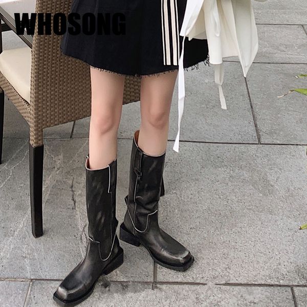 women boots girls knee high botas woman soft square heels ladies warm shoes female brand motorcycle boots fashion shoes new 2020, Black
women boots girls knee high botas woman soft square heels ladies warm shoes female brand motorcycle boots fashion shoes new 2020, Black