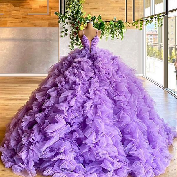 gorgeous purple evening dresses spaghetti straps tiered ruffle ball gown prom dress elegant red carpet vestido de novia, Black;red
gorgeous purple evening dresses spaghetti straps tiered ruffle ball gown prom dress elegant red carpet vestido de novia, Black;red