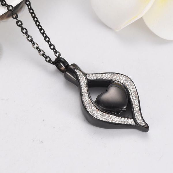 x020 always in my eye crystals inlay popular human keepsake jewelry stainless steel cremation necklace keep loved one's ashes, Silver
x020 always in my eye crystals inlay popular human keepsake jewelry stainless steel cremation necklace keep loved one's ashes, Silver