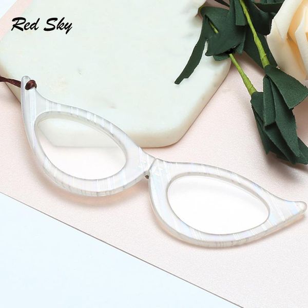 neck hanging reading glasses cat eye tr90 portable nose clip reading glasses white blue yellow luxury presbyopic eyeglasses, White;black
neck hanging reading glasses cat eye tr90 portable nose clip reading glasses white blue yellow luxury presbyopic eyeglasses, White;black