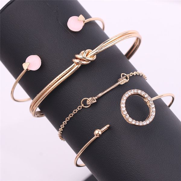 bangle 4pcs/set simple female personality knotted ring bracelet circle arrow regalos para mujer bangles for women gold, Black
bangle 4pcs/set simple female personality knotted ring bracelet circle arrow regalos para mujer bangles for women gold, Black