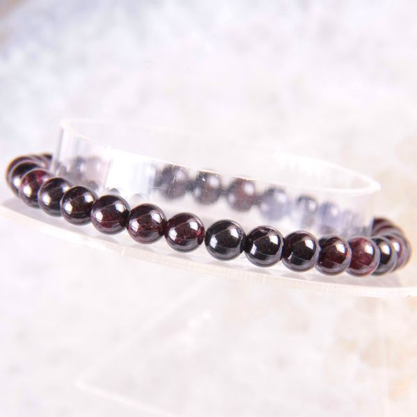 6 8mm cord stretch bracelet natural stone red ganet round beads bangle for men women jewelry gift 8inches, Black
6 8mm cord stretch bracelet natural stone red ganet round beads bangle for men women jewelry gift 8inches, Black