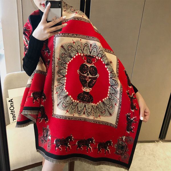 scarves retro long ethnic double-sided silk scarf twill imitation cashmere women's carriage bib shawl to keep warm, Blue;gray
scarves retro long ethnic double-sided silk scarf twill imitation cashmere women's carriage bib shawl to keep warm, Blue;gray