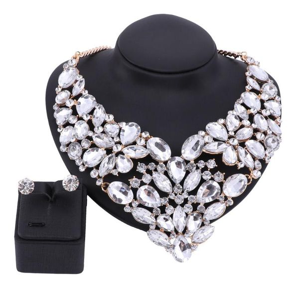 earrings & necklace jewelry full clear rhinestones statement and for women bridal wedding sets, Silver
earrings & necklace jewelry full clear rhinestones statement and for women bridal wedding sets, Silver