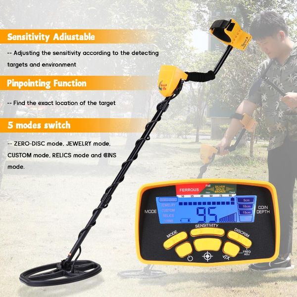 ma6450 portable underground metal detector high sensitivity jewelry treasure gold metal finder lcd display screen with backlight
ma6450 portable underground metal detector high sensitivity jewelry treasure gold metal finder lcd display screen with backlight