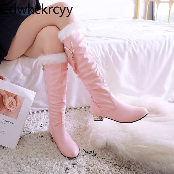 boots winter the fashion round head thick heel black white pink princess plus velvet keep warm high women
boots winter the fashion round head thick heel black white pink princess plus velvet keep warm high women