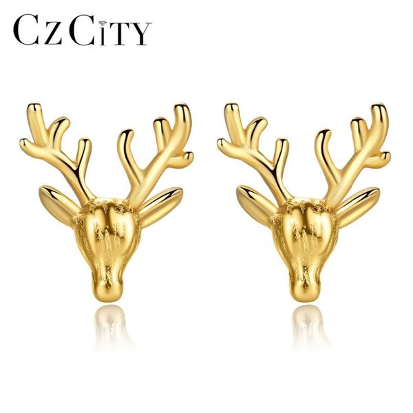 stud czcity 925 sterling silver petite earrings for women combination finish vivid gold color deer shape pendiente mujer oreja, Golden;silver
stud czcity 925 sterling silver petite earrings for women combination finish vivid gold color deer shape pendiente mujer oreja, Golden;silver
