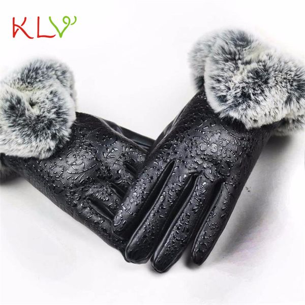 gloves women 2020 black leather gloves autumn winter warm fur mittens 17sep7, Blue;gray
gloves women 2020 black leather gloves autumn winter warm fur mittens 17sep7, Blue;gray