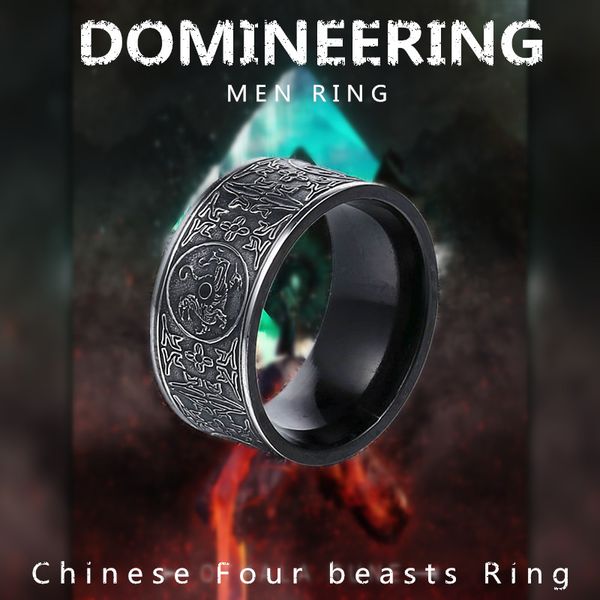 kldy gothic men ring dragon stainless steel black ring viking northern europe thor bague homme punk steel jewelry gift wholesale, Golden;silver
kldy gothic men ring dragon stainless steel black ring viking northern europe thor bague homme punk steel jewelry gift wholesale, Golden;silver